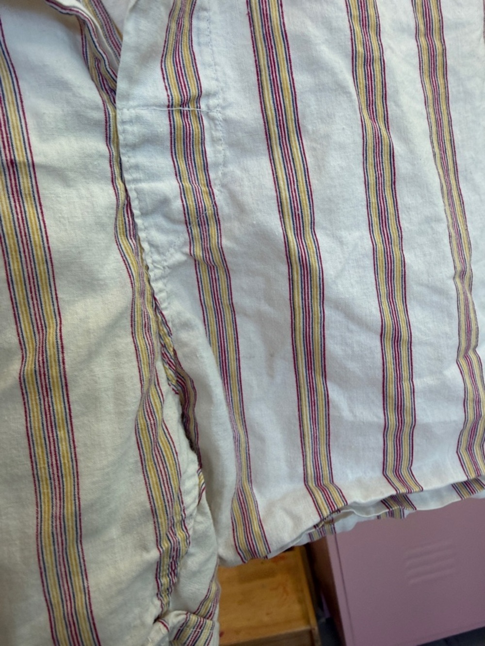 Vintage Lightweight Snap Button Adjustable Waist Boxer Sleep Short Lounge - Picture 5 of 6